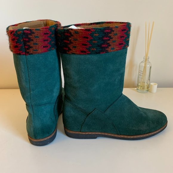 Green Suede Boots, Made in Italy - Picture 6 of 9